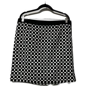 White House Black Market black and white checked skirt size‎ 14
